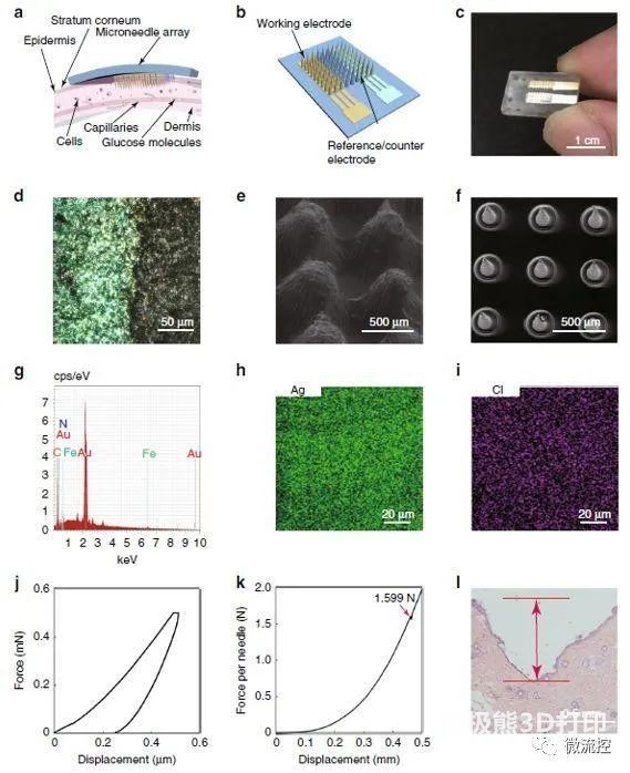 基于微針的生物傳感器整體方案及材料表征